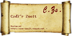 Czár Zsolt névjegykártya