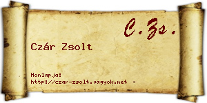 Czár Zsolt névjegykártya